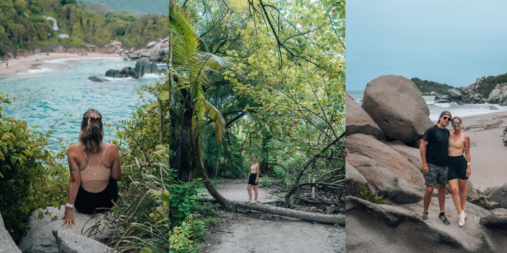 Couple photos in Tayrona National Park: Ultimate 2 Week Colombia Itinerary
